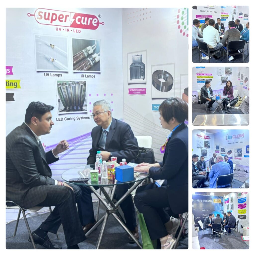 Visitors in discussions at the Remedium booth at Print Pack India 2025